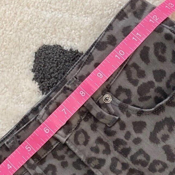 Good American $170 Size 0/25 Gray Black Leopard Print Skinny Stretch Denim Jeans - Picture 13 of 16